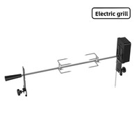 Support de barbecue électrique en acier inoxydable à rotation automatique pour cuisses d'agneau, poulets entiers, portable, style américain, pour rôtissage en extérieur