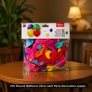100 Globos Redondos de 23 cm Cada Uno, Suministros de Decoración para Fiestas - Product Image 3