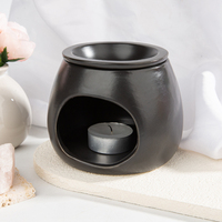 Diffuseur d'arômes décoratif en céramique pour huiles essentielles, brûleur de cire fondue et porte-bougie chauffe-plat pour parfum d'intérieur