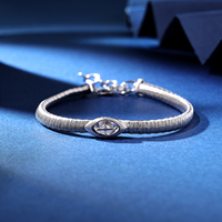 Bijoux Artic faits à la main de haute qualité en argent 925 plaqué or blanc 18 carats avec zircon, bijoux tendance de luxe, bracelet à breloques chrétiennes
