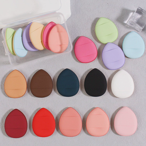 Nouvelle éponge de maquillage bon marché en forme de mini-goutte d'eau, coussin d'air pour les doigts, motif triangulaire, boîte de poudre cosmétique de beauté - Product Image 3