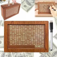Tirelire en bois DIY personnalisable pour pièces Euro, Dollar et Monnaie Malaisienne – Boîte à économies vintage pour toutes les devises mondiales