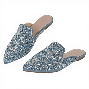 Mules Planos de Mujer con Pedrería para Otoño, Zapatos Cómodos de Punta Fina sin Cordones con Plantilla de EVA - Product Image 2