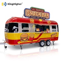 Remorque alimentaire Airstream personnalisée entièrement équipée, camion de restauration rapide mobile commercial, camionnette à hot-dogs et hamburgers, chariot de restauration
