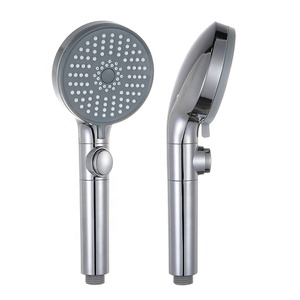<span class=keywords><strong>Pommeau</strong></span> <span class=keywords><strong>de</strong></span> <span class=keywords><strong>douche</strong></span> à main rond chromé pour salle <span class=keywords><strong>de</strong></span> bain 3 + 2 modes à économie d'eau à haute pression avec interrupteur marche/arrêt - Product Image 2