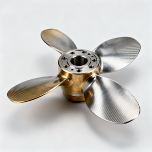 Service de fabrication sur mesure d'hélices de grande taille de haute qualité pour les bateaux de pêche en mer, yacht de propulsion géant à 4 pales - Product Image 1