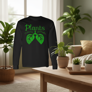 Camiseta de manga larga con estampado de plantas purificadoras de aire de la naturaleza para interiores - Product Image 3