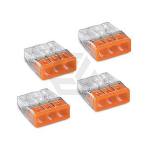 Authentique Wagos Allemagne 3 fils, 2273-203 Orange Compact Push-in Connector avec Fast Shipping 2273 Series - Product Image 5