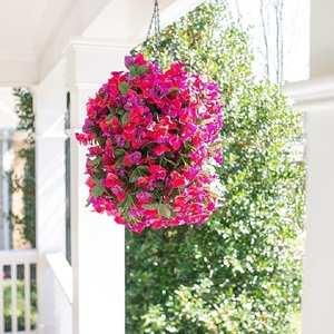 Faux bouganville fiori artificiali <span class=keywords><strong>piante</strong></span> per la decorazione di primavera all'aperto fiori di seta lungo trascinamento viti imballaggio personalizzato - Product Image 6