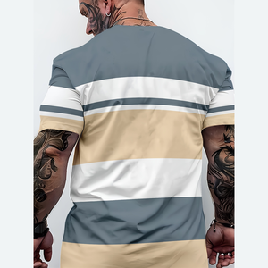 Camiseta de Hombre 100% Poliéster Vintage con Estampado 3D de Secado Rápido, Transpirable y Casual con Cuello Redondo - Product Image 2