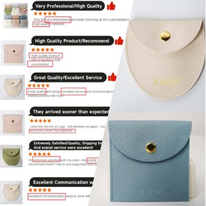 JCBASIC <span class=keywords><strong>Pochette</strong></span> à bijoux plate en velours avec logo personnalisé, sac de rangement coloré en suède avec lien pour colliers, bracelets <span class=keywords><strong>et</strong></span> bagues - Product Image 4