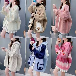 Thiết Kế Thương Hiệu Sang Trọng Jacquard Cashmere Đan Áo Len Thanh Lịch Dài Tay Áo Áo Khoác Mùa Đông Cổ Điển Mô Hình Sọc Dày Len - Product Image 5