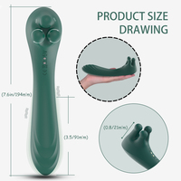 Vibrador de Masaje 2 en 1 para Adultos, Silicona Líquida, Doble Estimulación, Carga USB, Ultra Silencioso, para Mujer, Venta al Por Mayor