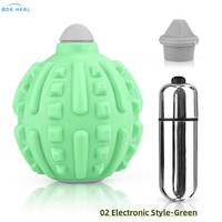 BDE Nouvelle balle de massage intelligente électronique en plastique TPR solide à double tête, remplaçable, pour la relaxation musculaire et les exercices de yoga