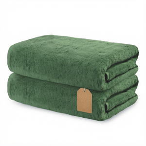 Serviette de Bain et de Cuisine en Microfibre Absorbante Épaisse en Velours Corail avec Boucle de Suspension pour la Maison - Product Image 1