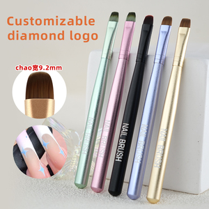 French Manicure Half-Moon Brush French Tip Brush Short-Bristle Base Coat Brush Large-Headed Square-Tip Gel Polish Brush