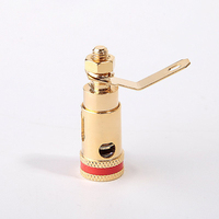 2Pcs OEM KCT DIY Maison Plaqué or Voiture Stéréo Vis Binding Post Haut-parleur Amplificateur Terminal 4MM audio Banana Jack terminal