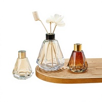 Bouteille d'aromathérapie en gros, en verre blanc dégradé, diffuseur à bâtonnets coniques sans fumée, ornement décoratif QM-009