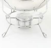 Matériel de restauration : Réchaud de buffet professionnel doré de 8 litres, rond, avec couvercle en verre, pour traiteur et événements festifs