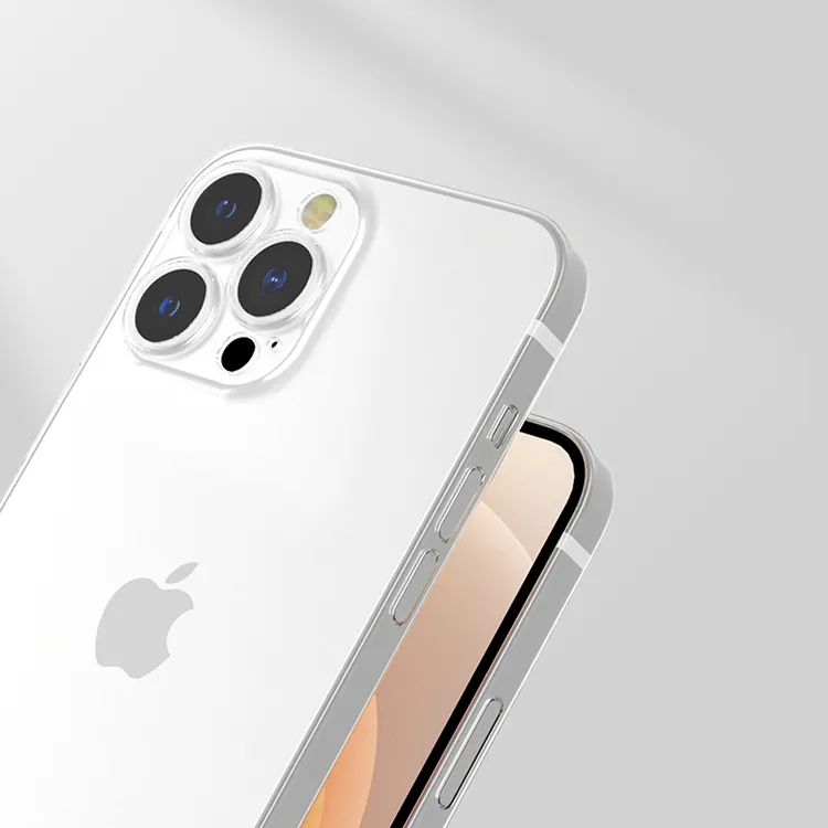 Housse de téléphone ultra mince 0.4mm, étui Transparent brillant et souple pour iPhone 13 Pro Max