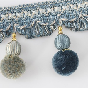 Frange Decorative <span class=keywords><strong>Colorate</strong></span> in Poliestere 100% con <span class=keywords><strong>Perline</strong></span>, Accessorio per Tende, 8cm, Direttamente dalla Fabbrica - Product Image 3