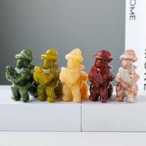 <span class=keywords><strong>Bruja</strong></span> voladora de cristal natural tallada a mano, artesanía de tallado con broche, regalo de decoración de halloween, venta al por mayor - Product Image 5