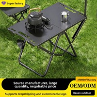 Table de camping tactique pliable d'extérieur, équipement de pique-nique portable, ensemble complet de mobilier d'extérieur