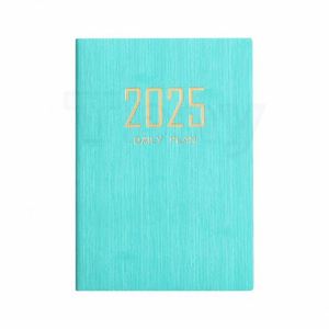 Debossed Gold Stamped logo Dairy Stationary Journal <b>A5</b> Size Workout <b>Notebook</b> with Bookmark Ribbon - Product Image 5