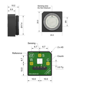 Capteur de monoxyde de carbone Alphasense CO-H4X, module de sécurité 20x20mm pour la surveillance de la qualité de l'air intérieur - Product Image 5