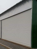 Portes à enroulement en acier galvanisé de style industriel, robustes et résistantes aux ouragans, pour la sécurité avant des bâtiments (vente en gros)