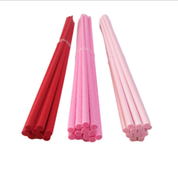Bâtonnets diffuseurs en fibre rose 3mm * 22cm pour huiles essentielles, bâtonnets diffuseurs colorés en fibre