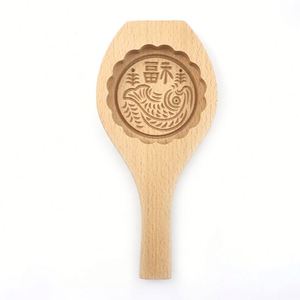 Moule à gâteau de lune chinois ancien en bois vintage pour décoration alimentaire OEM/ODM - Product Image 2