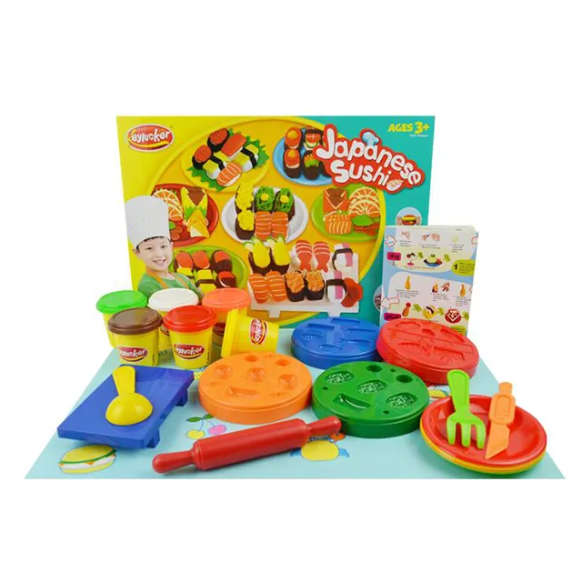 새로운 스타일 인기있는 신선한 과일 playdough 만들기 점토 모델 장난감 게임 세트 어린이 판매