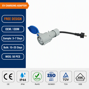 <span class=keywords><strong>Adaptateur</strong></span> de chargeur EV prise CEE <span class=keywords><strong>32A</strong></span> <span class=keywords><strong>vers</strong></span> prise Schuko <span class=keywords><strong>16A</strong></span> pour station de chargeur de voiture de véhicule électrique - Product Image 1