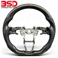 Volant sport en cuir et fibre de carbone personnalisé avec poignée de 35 mm pour Accord 10e génération 2018-2020