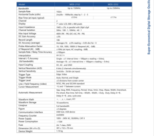 Ma trận 150MHz 250MHz 2 kênh siêu kinh tế kỹ thuật số lưu trữ Oscilloscope <span class=keywords><strong>LCD</strong></span> hiển thị 240VAC - Product Image 4
