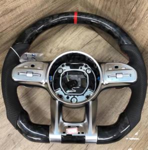 Volant en fibre de carbone et cuir YLD pour <span class=keywords><strong>Mercedes</strong></span> Benz W205 W213 <span class=keywords><strong>2022</strong></span> Classe E GLA W166 W177 W176 W246 W221 W218 - Product Image 4