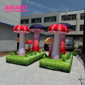 Ensemble de champignons gonflables Offre Spéciale de 3m de haut avec base de pelouse <span class=keywords><strong>pour</strong></span> la <span class=keywords><strong>d</strong></span>écoration de scène, nouveau design de <span class=keywords><strong>ballon</strong></span> champignon gonflable - Product Image 4
