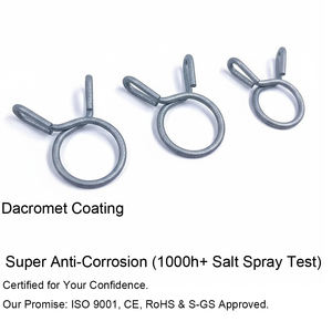 Collier de serrage à ressort double fil coloré en acier inoxydable 304 pour tuyau en caoutchouc silicone de qualité alimentaire basse pression - Product Image 2