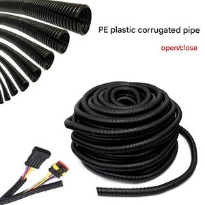 Гибкий гофрированный пластиковый короб из ПЭ для электропроводки, черный, для защиты кабеля и проводов - Product Image 2