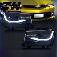 Nouvel ensemble de phares LED 12V pour voitures Camaro 2014-2015 - Modifie les clignotants et l'éclairage avant RGB