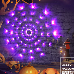 Led Halloween Nouvel An Paysage Eclairage Toile d'<span class=keywords><strong>Araignée</strong></span> <span class=keywords><strong>Filet</strong></span> <span class=keywords><strong>de</strong></span> Pêche Veilleuse Ambiance Effrayante Arrangement <span class=keywords><strong>de</strong></span> Chambre - Product Image 1