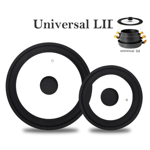Nouvelle mise à niveau couvercle universel casserole bouchon anti-déversement couvercle de casserole couvercle de casserole en verre universel avec rebord en silicone - Product Image 3