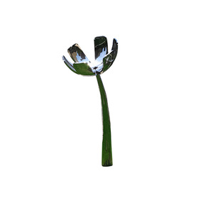 Libit Stainless Steel Petal Sculpture Outdoor Garden Art Mirror Finish Abstract Lotus Shape Handmade Customizable - Product Image 5