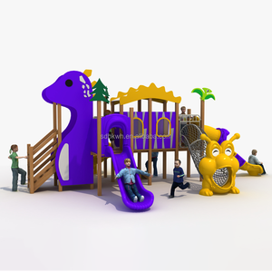 Boke Duurzame Bruine Kinderspeelset met Schommel en Glijbaan - Anti-corrosie & UV-bestendig Buiten Speelgoed van Hout en Kunststof voor Speelplekken in de Tuin - Product Image 6