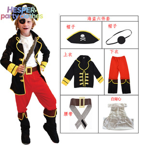 HESPER Trendy Sea Rover Clothing for Kids Buccaneer Party Outfit With Character Suit <b>TV</b> Pirate Halloween Costumes for Christmas - Product Image 3