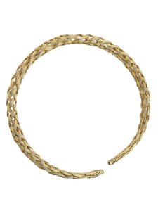 Collar Hasli Redondo Cruzado Chapado en Oro Hecho a Mano para Mujer, Joyería Étnica Tradicional, Gargantilla, Accesorios para Fiesta - Product Image 2