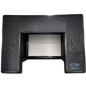 Abri de voiture gonflable extérieur de 5 m/16,4 pi de long pour le stockage de voitures, tente <span class=keywords><strong>bulle</strong></span> avec cadre noir en PVC et pompe à air électrique - Product Image 5