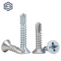 Vis autoperceuses en acier inoxydable 410, à tête fraisée, pour conduits CVC, tôles et aluminium # 3 Phillips, 12-14