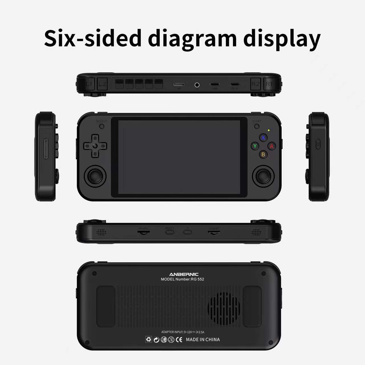 Anbernic New RG552 Retro Handheld Game Console Player 5.36